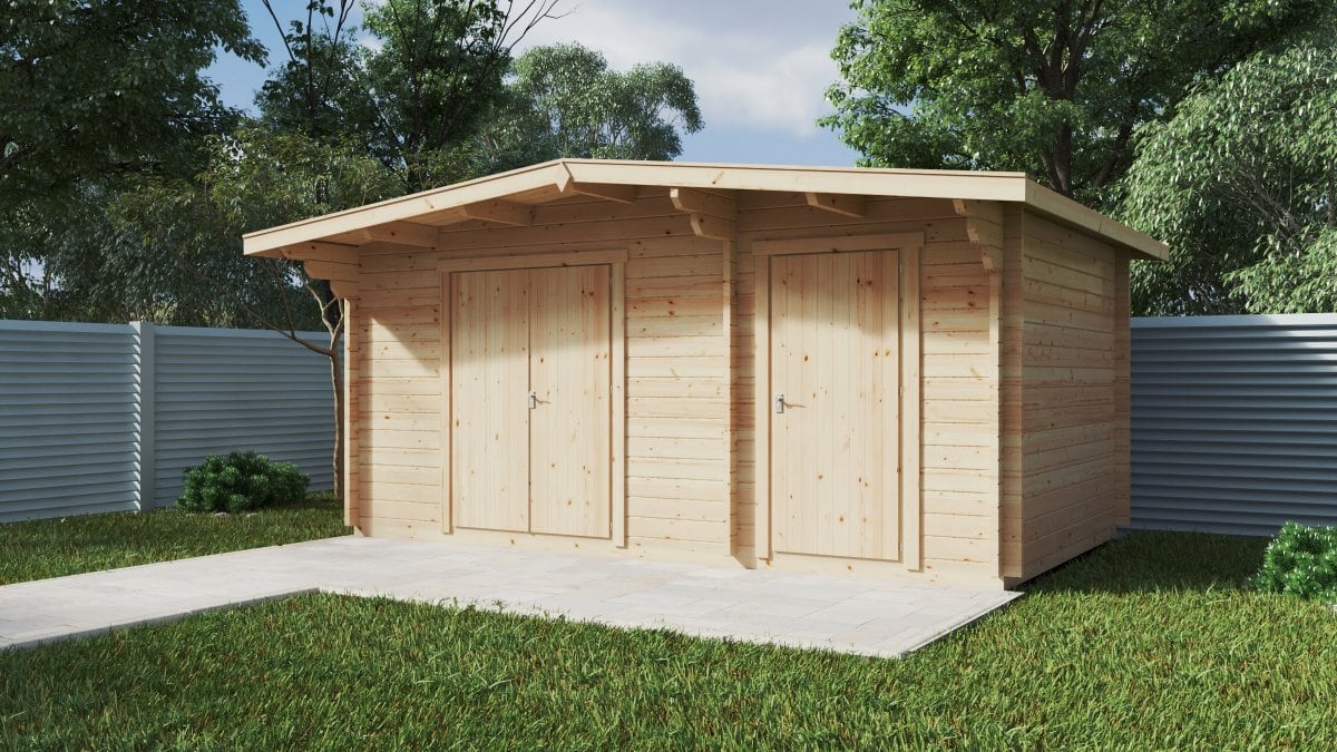 Large double garden shed "Type A" - Summerhouse24 Ireland