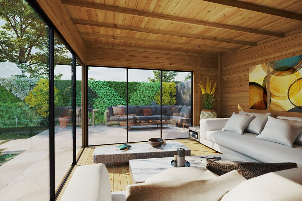 Garden studio office inside view - "Olivia ALU"