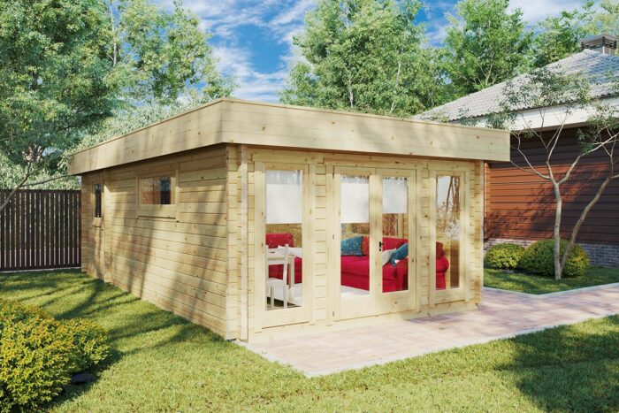 One bedroom granny annexe 7x4m, flat roof, 70mm wall thickness