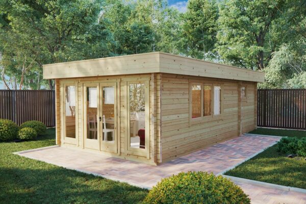 One bedroom granny annexe 7x4m, flat roof, 70mm wall thickness