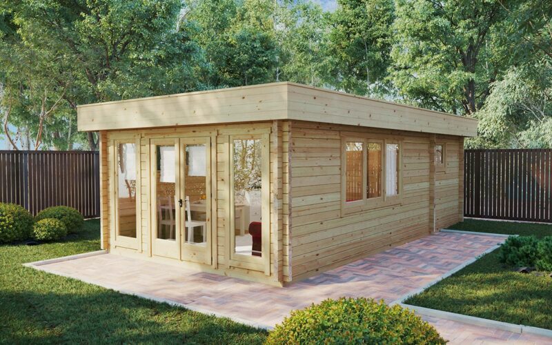 One bedroom granny annexe 7x4m, flat roof, 70mm wall thickness