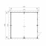 Wooden double garage 