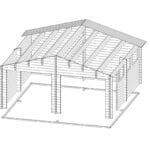 Wooden double garage 