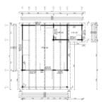 Garden house with WC and side shed 