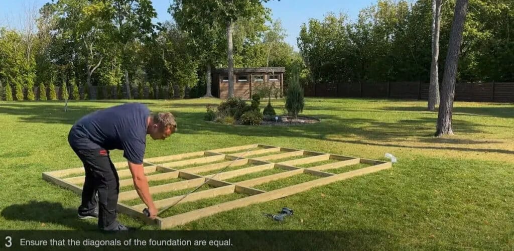 how to install base step 3 measure diagonals sh24