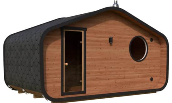 Modern garden sauna