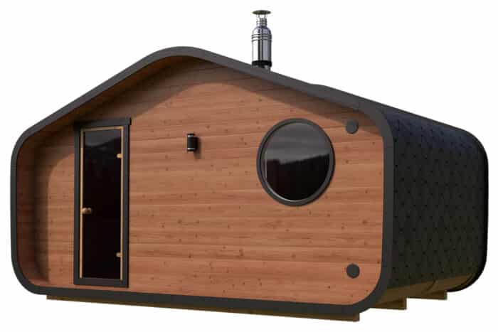 Modern garden sauna