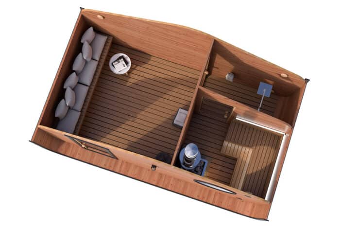 Modern garden sauna