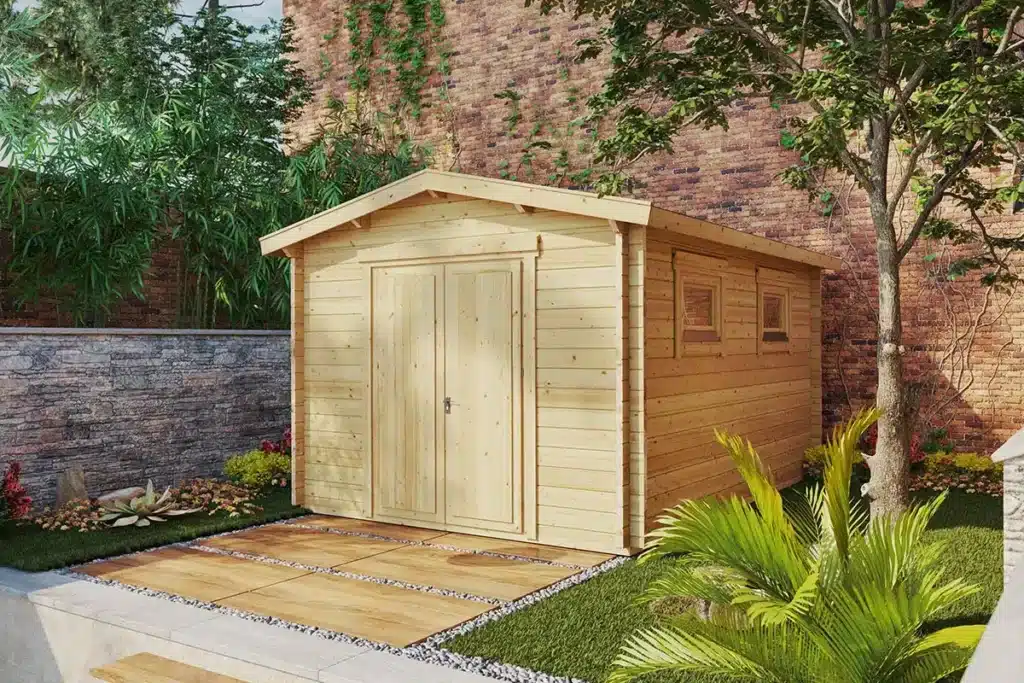 wooden garden shed
