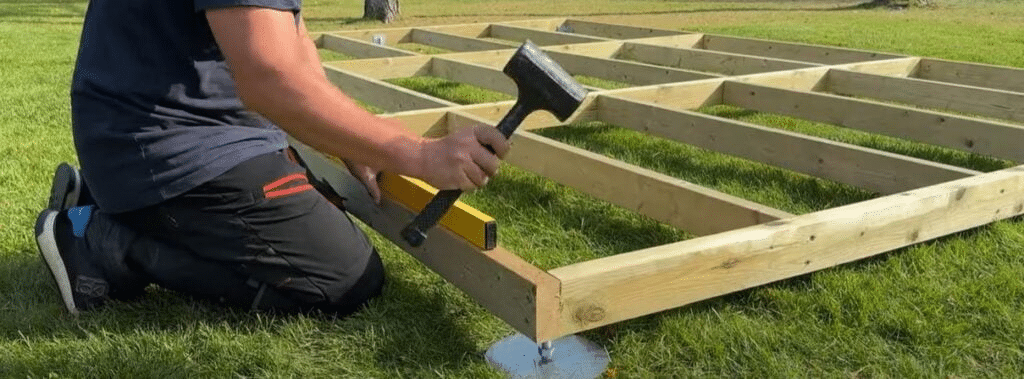 garden-opening-base-installed-on-DIY-foundation-kit