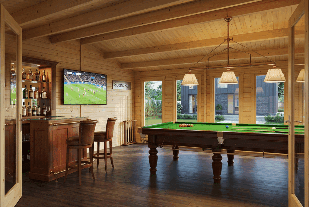 Garden man cave layout