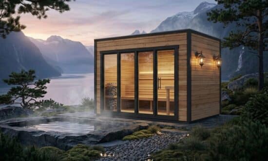 Contemporary garden sauna "Aurland"