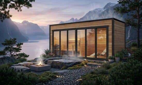 Large contemporary sauna "Lyngen"