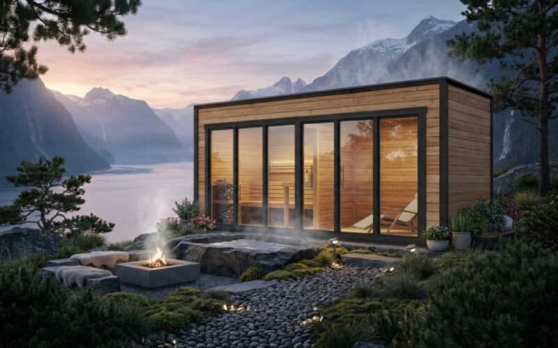 Large Modern Garden Sauna "Lyngen" | G0427 | Fjord Series