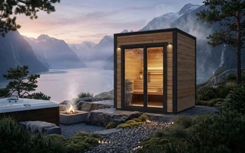 Small Modern Outdoor Sauna Room "Lyse" | G0426 | Fjord Series
