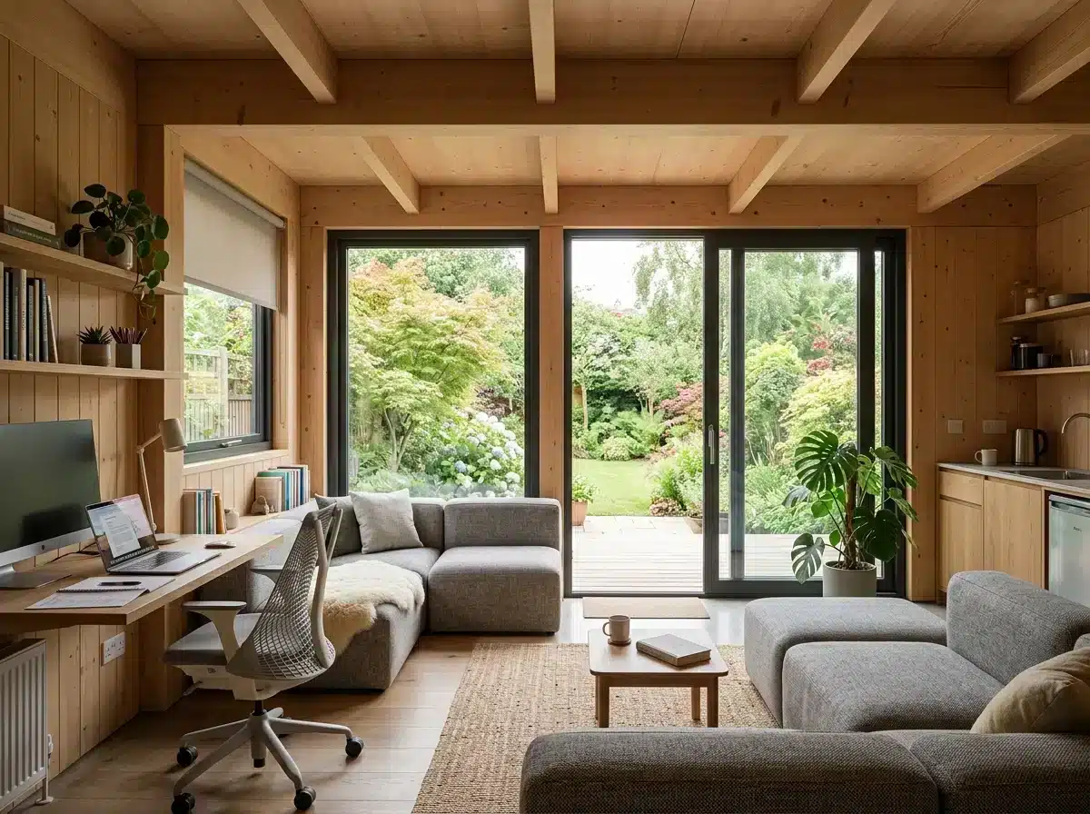 Modular sofa workspace layout