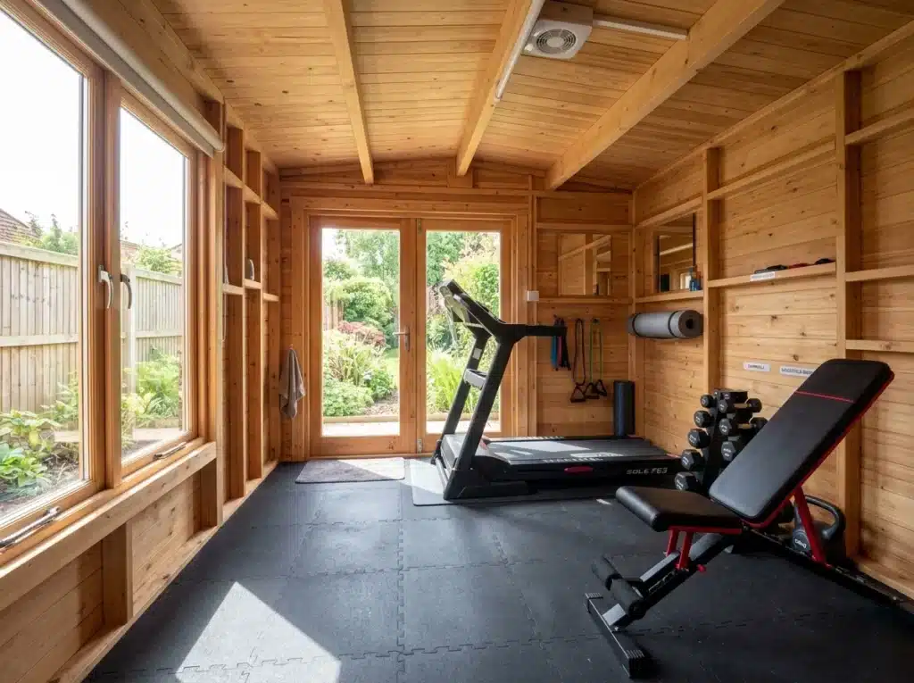 Garden office home gym