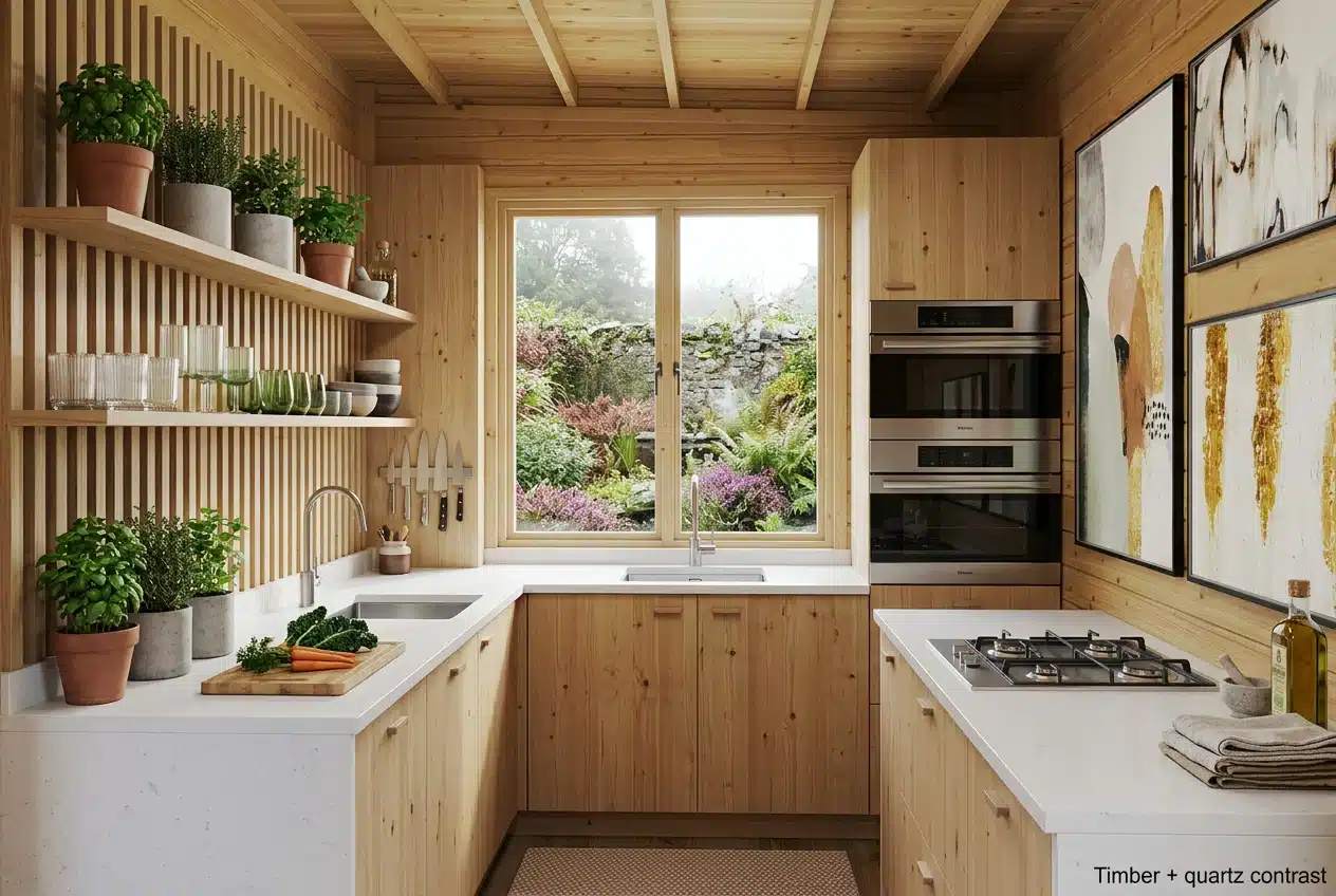 Timber kitchen styling