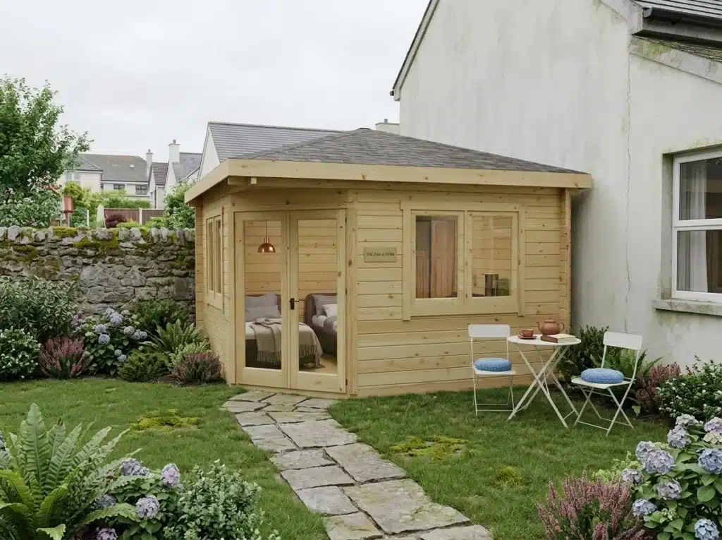 Corner summer house render