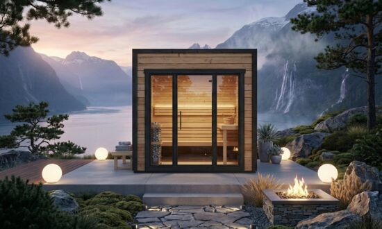 Small modern garden sauna "Sogne"
