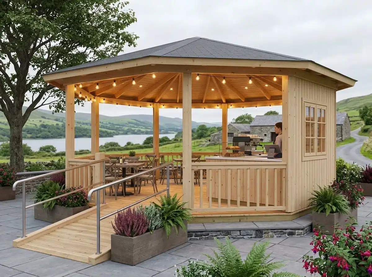 Commercial pavilion design features
