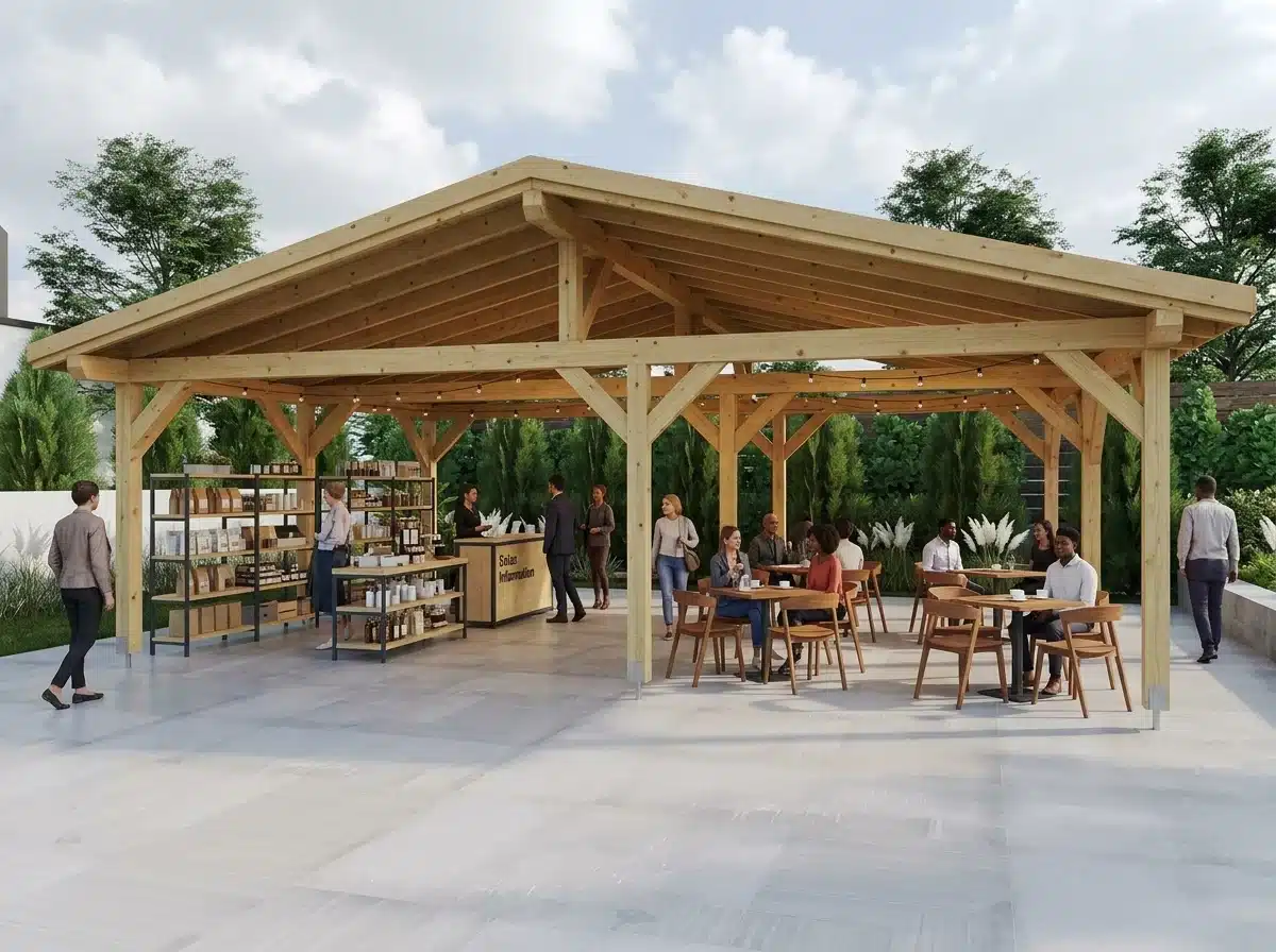 Event gazebo size layout